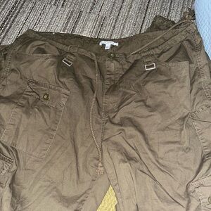 Angel Kiss Green Cargo Pants Lightweight Outdoor Style